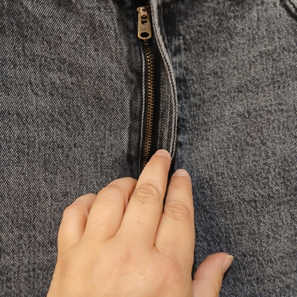 Abercrombie and Fitch Curve Love 90's High Rise Black Wash Jeans Size 16/33 - Picture 5 of 12